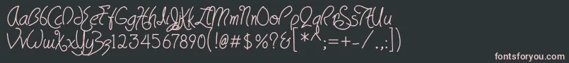 Шрифт HavingwritBold – розовые шрифты на чёрном фоне