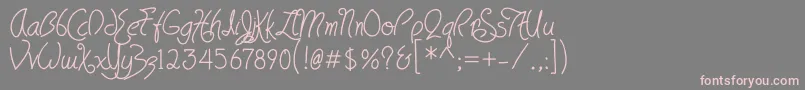 HavingwritBold Font – Pink Fonts on Gray Background