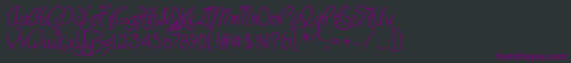 Шрифт HavingwritBold – фиолетовые шрифты на чёрном фоне