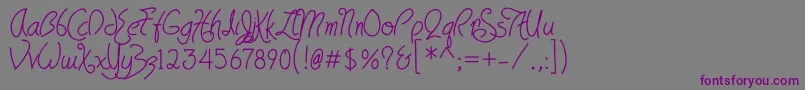 HavingwritBold Font – Purple Fonts on Gray Background