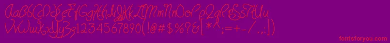 HavingwritBold Font – Red Fonts on Purple Background