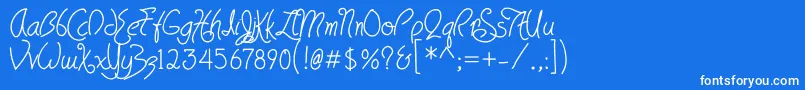 Шрифт HavingwritBold – белые шрифты на синем фоне