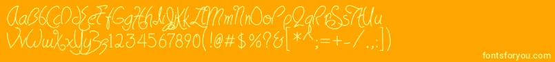 HavingwritBold Font – Yellow Fonts on Orange Background