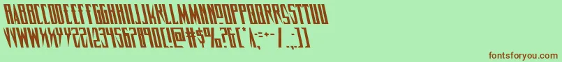 Timberwolfleft2 Font – Brown Fonts on Green Background