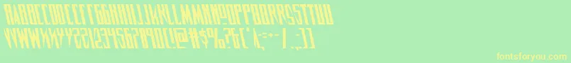 Timberwolfleft2 Font – Yellow Fonts on Green Background