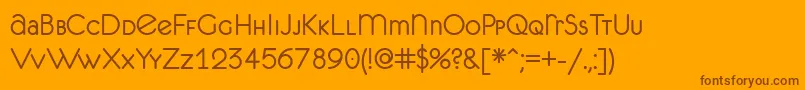 Unifur Font – Brown Fonts on Orange Background