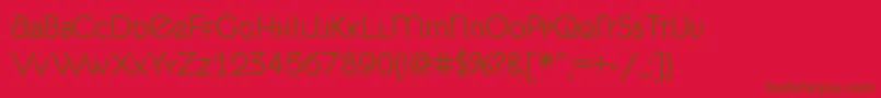 Unifur Font – Brown Fonts on Red Background