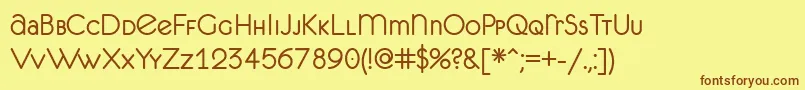 Unifur Font – Brown Fonts on Yellow Background