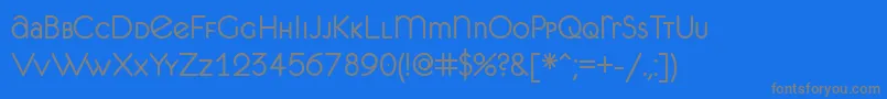 Unifur Font – Gray Fonts on Blue Background