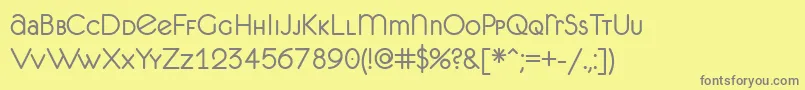 Unifur Font – Gray Fonts on Yellow Background