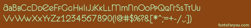 Шрифт Unifur – зелёные шрифты на коричневом фоне