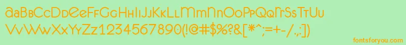 Unifur Font – Orange Fonts on Green Background