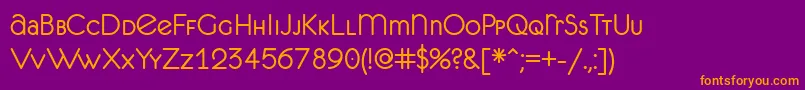 Unifur Font – Orange Fonts on Purple Background