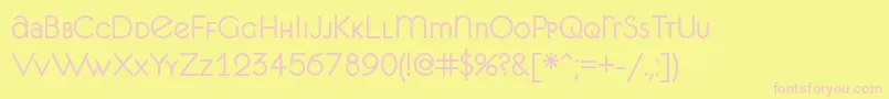 Unifur Font – Pink Fonts on Yellow Background