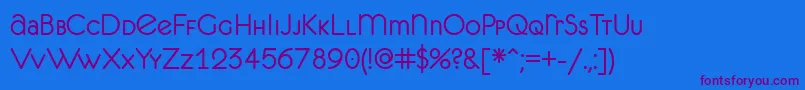 Unifur Font – Purple Fonts on Blue Background