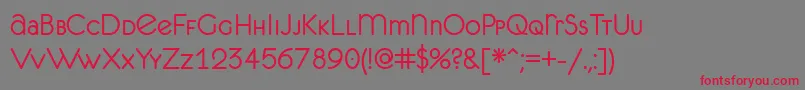 Unifur Font – Red Fonts on Gray Background