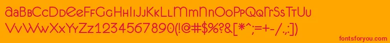 Unifur Font – Red Fonts on Orange Background