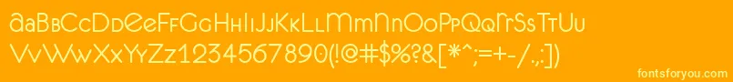Unifur Font – Yellow Fonts on Orange Background