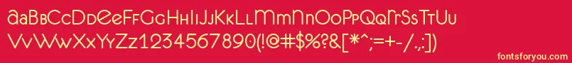 Unifur Font – Yellow Fonts on Red Background