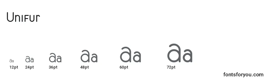 Unifur Font Sizes