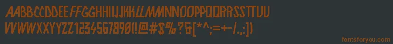 フォントObacht – 黒い背景に茶色のフォント