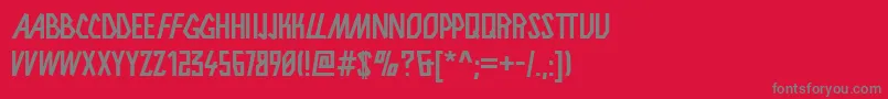Obacht Font – Gray Fonts on Red Background