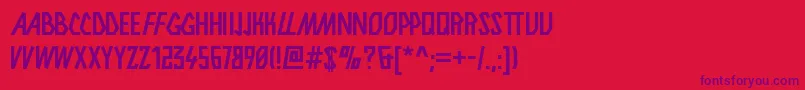 Obacht Font – Purple Fonts on Red Background