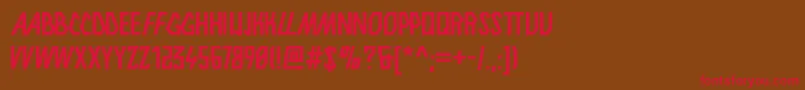 Obacht Font – Red Fonts on Brown Background