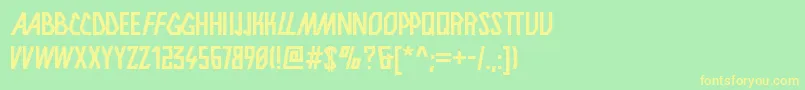 Obacht Font – Yellow Fonts on Green Background
