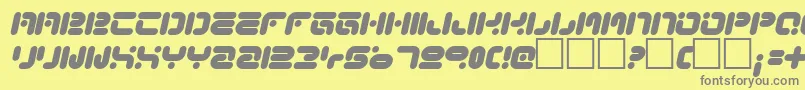 Funknut Font – Gray Fonts on Yellow Background