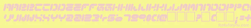 Funknut Font – Pink Fonts on Yellow Background