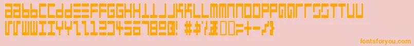 Eppsenrg Font – Orange Fonts on Pink Background