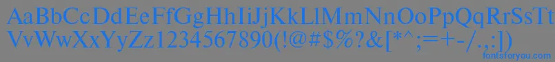 フォントTmsdl – 灰色の背景に青い文字