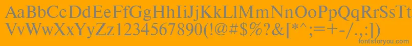 フォントTmsdl – オレンジの背景に灰色の文字