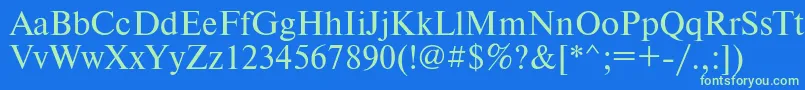 Tmsdl Font – Green Fonts on Blue Background