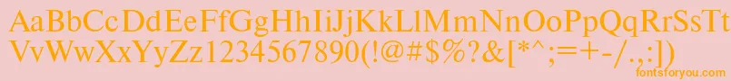 Tmsdl Font – Orange Fonts on Pink Background