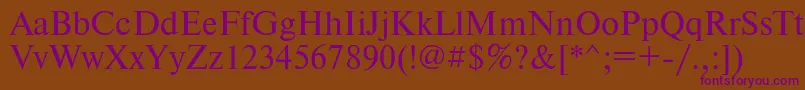 Tmsdl Font – Purple Fonts on Brown Background