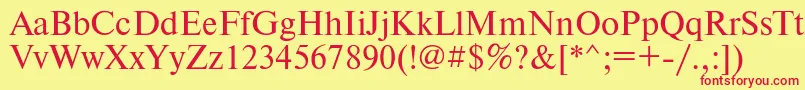 Tmsdl Font – Red Fonts on Yellow Background