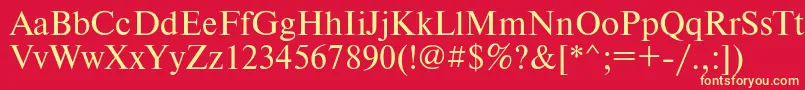 Tmsdl Font – Yellow Fonts on Red Background