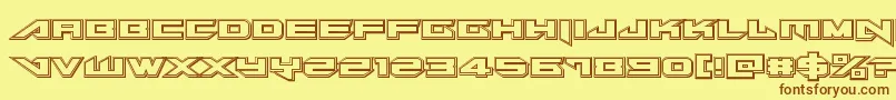 Tarrgetengrave Font – Brown Fonts on Yellow Background