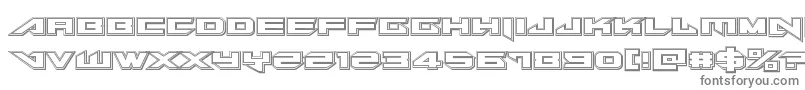 Tarrgetengrave-fontti – harmaat kirjasimet valkoisella taustalla