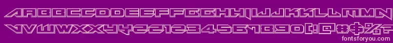 Police Tarrgetengrave – polices roses sur fond violet