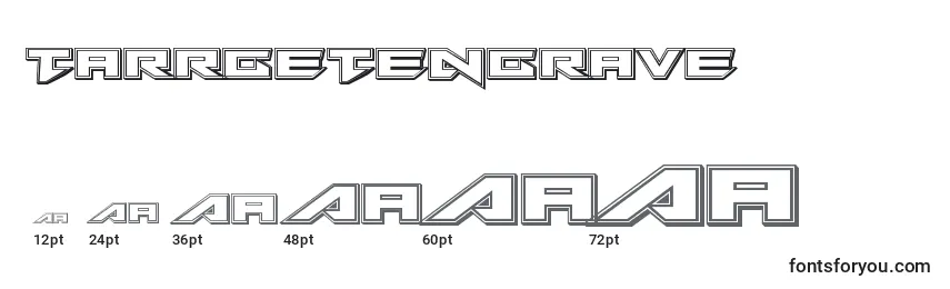 Размеры шрифта Tarrgetengrave