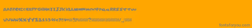 More about Justperforate Font Justperforate Font – Gray Fonts on Orange Background