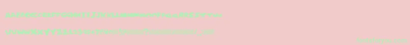 Weitere Informationen zur Justperforate-Schriftart Justperforate-Schriftart – Grüne Schriften auf rosa Hintergrund