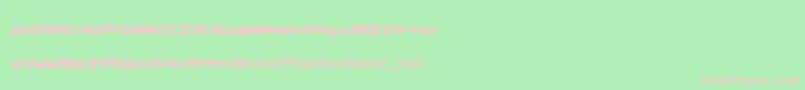 Justperforate Font – Pink Fonts on Green Background