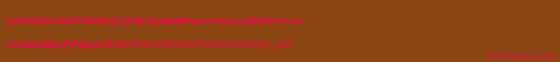 Justperforate Font – Red Fonts on Brown Background