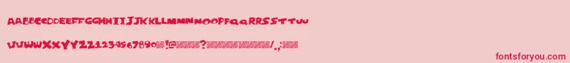 Justperforate Font – Red Fonts on Pink Background