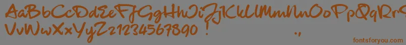 BlackhandTrial Font – Brown Fonts on Gray Background