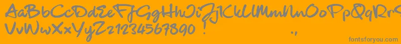 BlackhandTrial Font – Gray Fonts on Orange Background